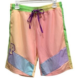 NWOT PINK + DOLPHIN MR POSITIVE WINDBREAKER SHORTS